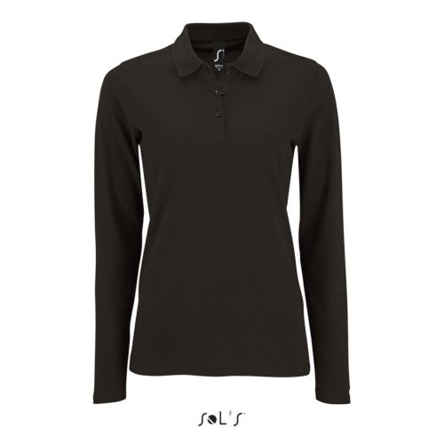 SOLS SO02083 Sols Perfect LSL Women - hosszú ujjú piké galléros póló S