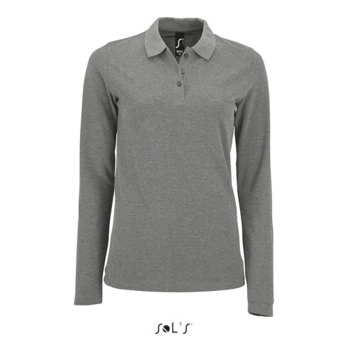 SOLS SO02083 Sols Perfect LSL Women - hosszú ujjú piké galléros póló S