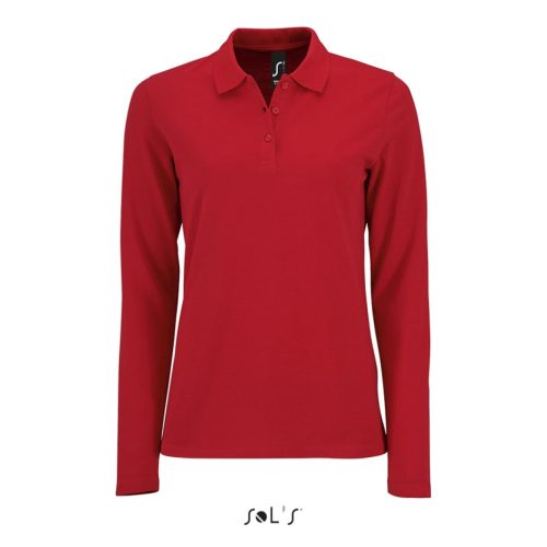 SOLS SO02083 Sols Perfect LSL Women - hosszú ujjú piké galléros póló S
