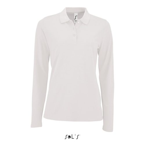 SOLS SO02083 Sols Perfect LSL Women - hosszú ujjú piké galléros póló S