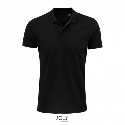 SOLS SO03566 Sols Planet Men - galléros póló (black, S) S