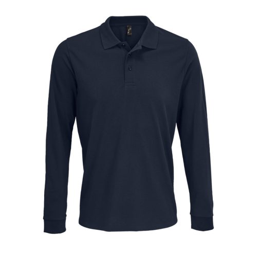 SOLS SO03983 Sols Prime LSL galléros hosszú ujjú póló (french navy, 3XL) 3XL