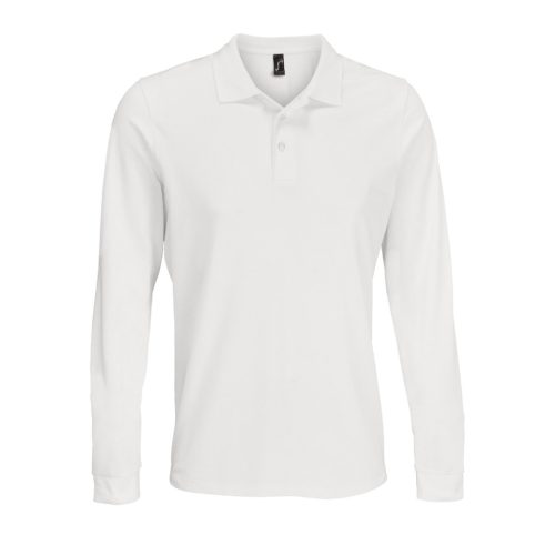 SOLS SO03983 Sols Prime LSL galléros hosszú ujjú póló (white, S) S