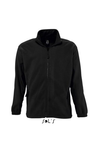 SOLS so55000 Sols North 100% Poliészter Unisex Zipp-Záras Pulóver (black, XS) XS