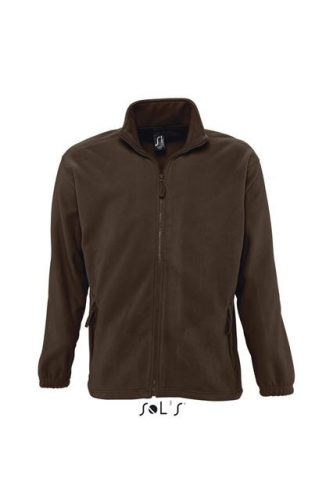 SOLS so55000 Sols North 100% Poliészter Unisex Zipp-Záras Pulóver (dark chocolate, XS) XS