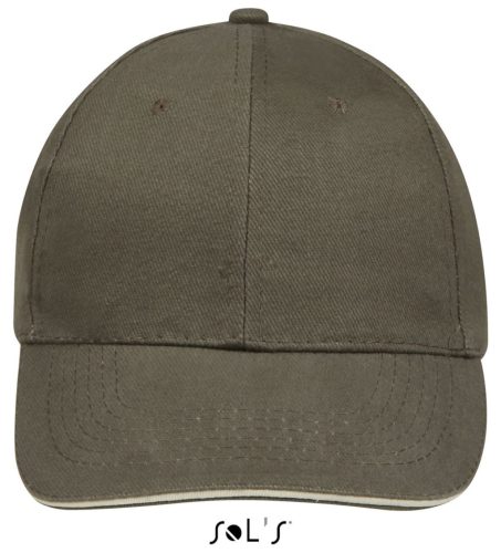 SOL'S SO88100 Sol's Buffalo - 6 lapos sapka Army/Beige