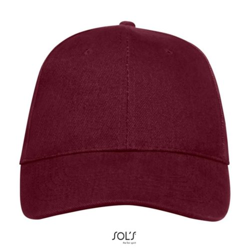 SOL'S SO88100 Sol's Buffalo - 6 lapos sapka Burgundi