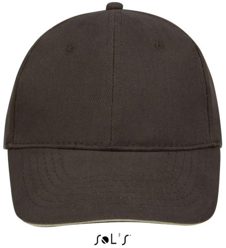 SOL'S SO88100 Sol's Buffalo - 6 lapos sapka Chocolate/Beige
