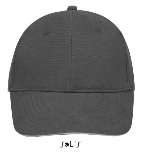 SOL'S SO88100 Sol's Buffalo - 6 lapos sapka Dark Grey/Light Grey