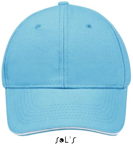 SOL'S SO88100 Sol's Buffalo - 6 lapos sapka Turquoise/White