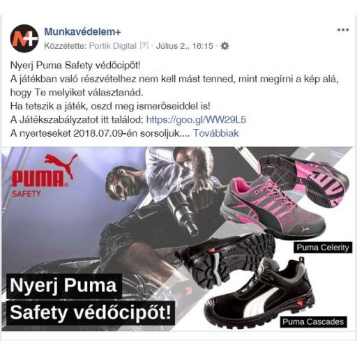 Facebook Puma Safety nyereményjáték